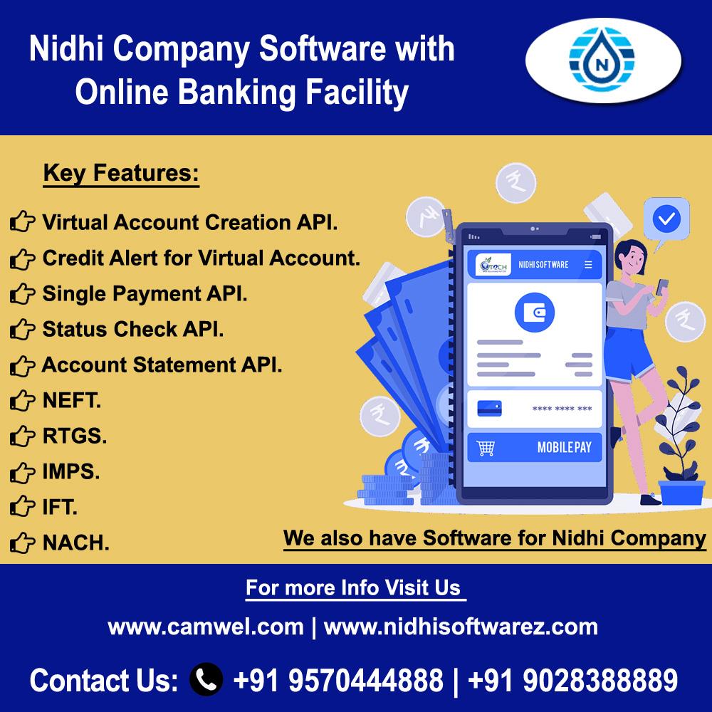 Nidhi Company Software with  Online Banking Facility.