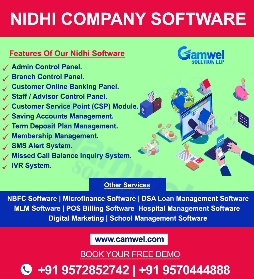 Best Software for Nidhi Company in India.