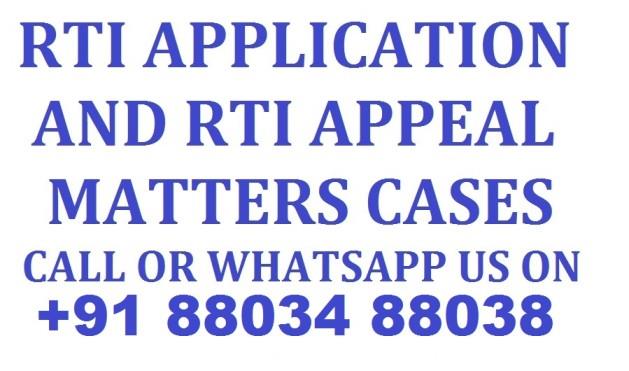 RTI Application and Document Translation Call Now 88034 88038