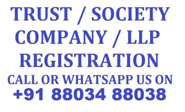 Trust Society and Partnership Firm Registration Call Now 88034 88038